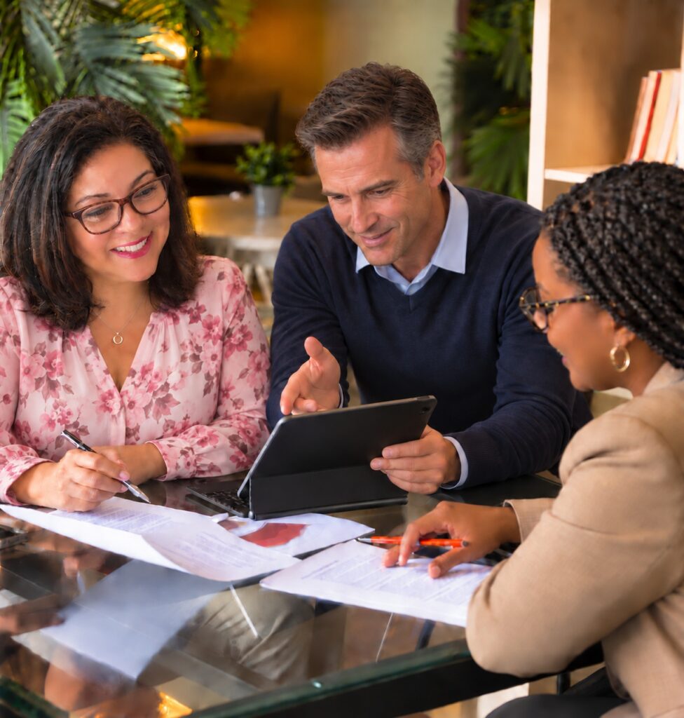 photo of a consultation meeting with clients